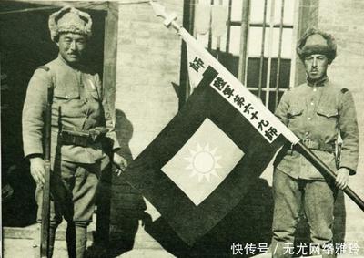 80年前日寇镜头下的老照片某师师旗,还有15吨重的铁佛…